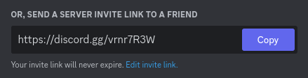 Discord: edit invite link